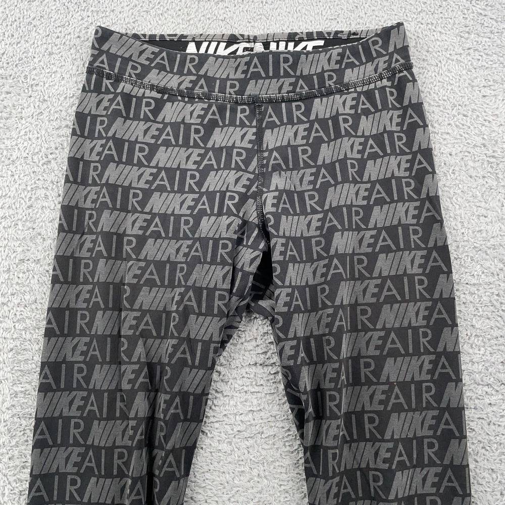 Nike Leggings Womens Small Black Gray Nike Air All Over Print Stretch AR3513-060